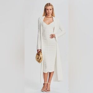 SER.O.YA Virginia Cardigan Duster White Small